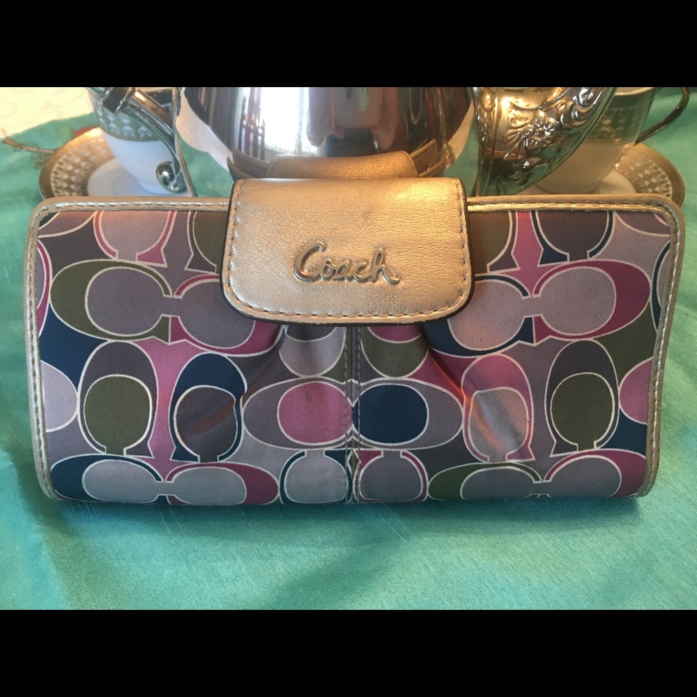 Multi colored Coach wallet